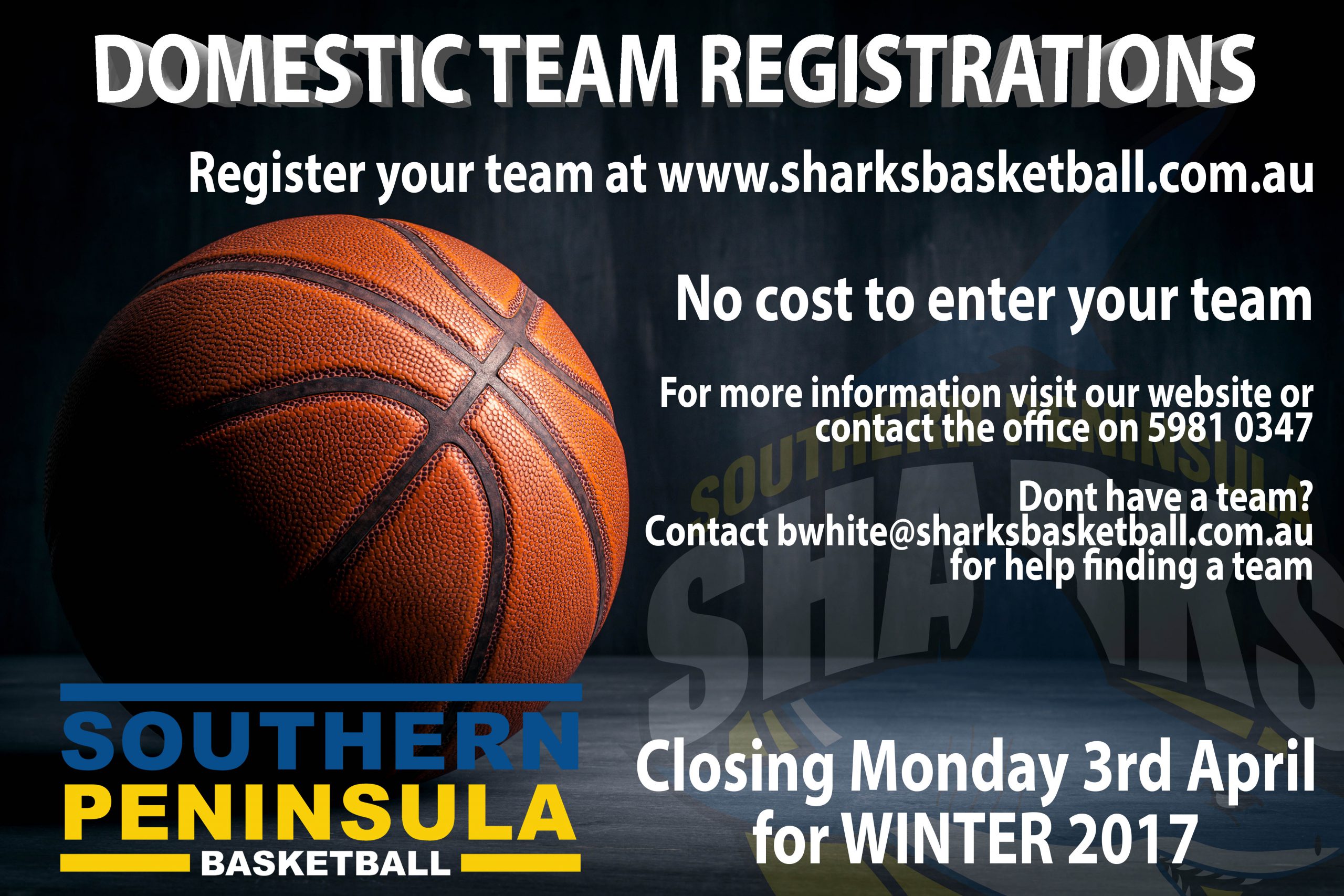 Domestic Team Registrations Open | WINTER 2017 - Southern Peninsula ...